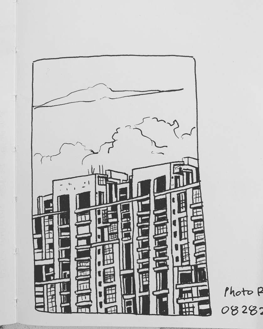 Buildings in India (ink pen, 2023)